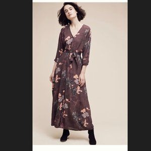 Anthropologie Rdalamal Petaled Midi Dress